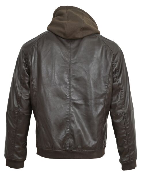 Veste en Cuir Lenz marron