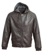 Veste en Cuir Lenz marron