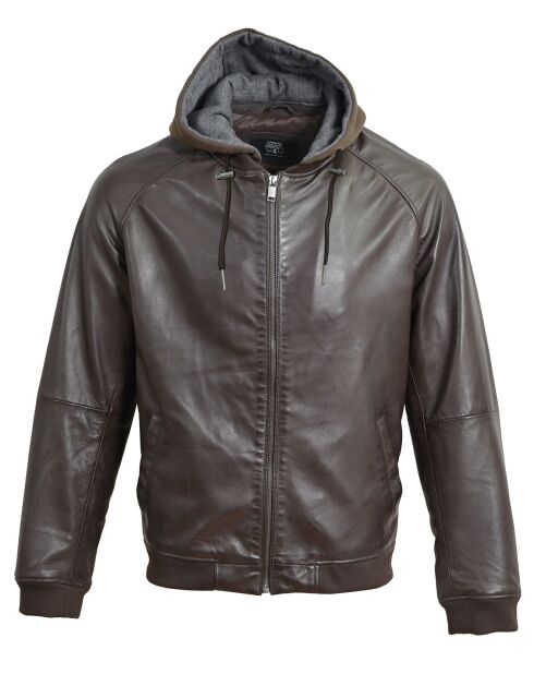 Veste en Cuir Lenz marron