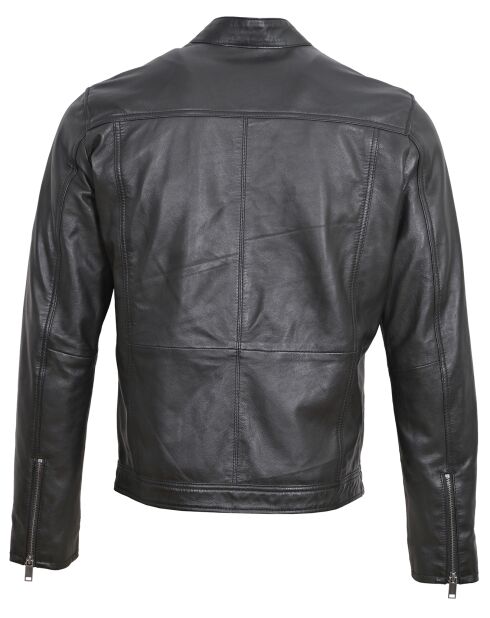Veste en Cuir Lindo noire