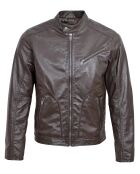 Veste en Cuir Lindo marron