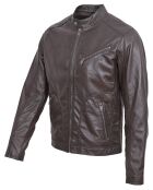 Veste en Cuir Lindo marron
