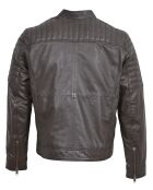 Veste en Cuir Lionnel marron