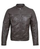 Veste en Cuir Lionnel marron