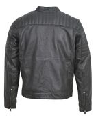 Veste en Cuir Lionnel noire