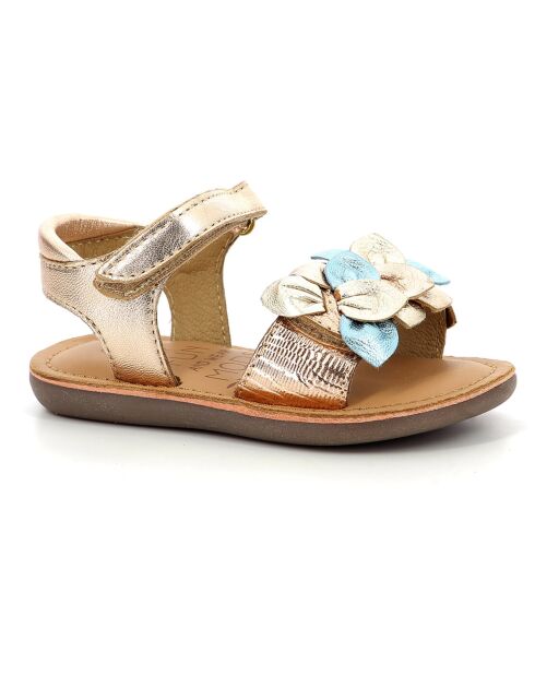 Sandales en Cuir Cloknot rose