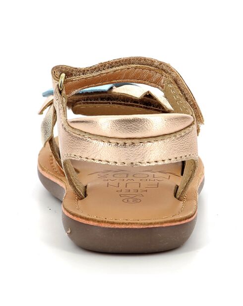 Sandales en Cuir Cloknot rose