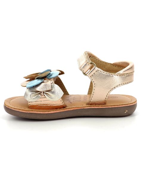 Sandales en Cuir Cloknot rose