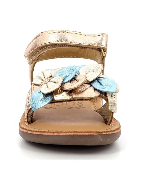 Sandales en Cuir Cloknot rose