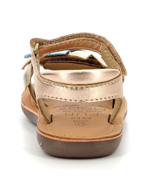 Sandales en Cuir Cloknot rose
