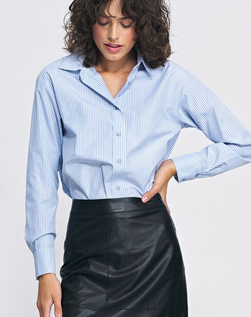 Chemise Canberra bleu ciel rayé