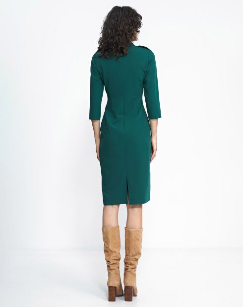 Kingstown sparrengroene jurk