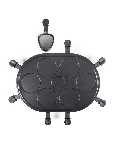Appareil à raclette et mini-crêpes noir