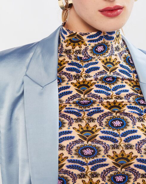 Blazer Satiné bleu clair
