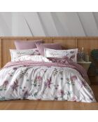 Parure housse de couette Larin rose/blanc