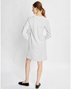 Robe Sweethome gris chiné/blanc