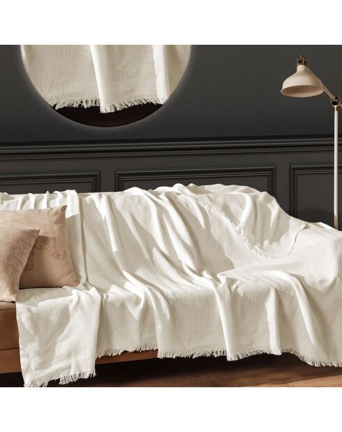 Jeté de canapé Merlin écru