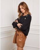 Burny schwarzer Pullover aus einer Kaschmirmischung