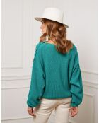 Pull Burny en Cachemire mélangé vert