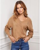 Pull Chola en Cachemire mélangé camel