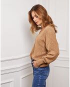 Pull Chola en Cachemire mélangé camel