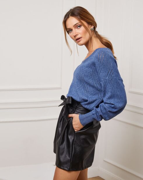 Pull Chola en Cachemire mélangé indigo