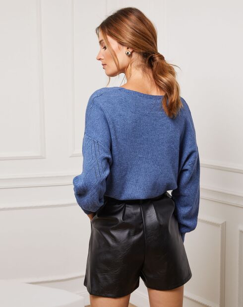 Pull Chola en Cachemire mélangé indigo