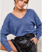 Pull Chola en Cachemire mélangé indigo