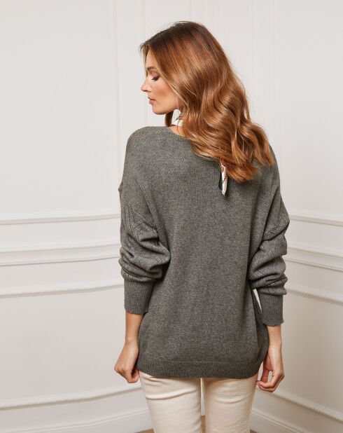 Pull Chola en Cachemire mélangé kaki