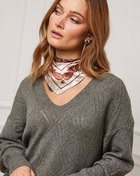Pull Chola en Cachemire mélangé kaki