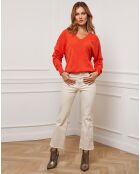 Pull Chola en Cachemire mélangé orange