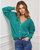 Gilet Cuvillier en Cachemire mélangé vert
