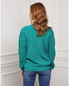 Gilet Cuvillier en Cachemire mélangé vert