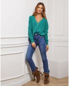 Gilet Cuvillier en Cachemire mélangé vert