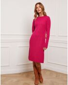 Robe Fanola en Maille mélangée fuchsia