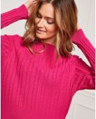 Robe Fanola en Maille mélangée fuchsia