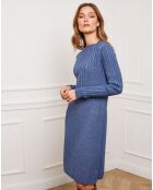 Robe Fanola en Maille mélangée indigo