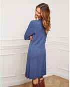 Robe Fanola en Maille mélangée indigo