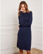 Robe Fanola en Maille mélangée marine