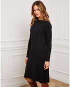 Robe Fanola en Maille mélangée noir