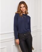 Pull Funel en Maille mélangée marine