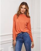 Pull Funel en Maille mélangée orange