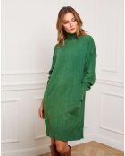 Grünes Kleid aus einer Kaschmirmischung Landreau