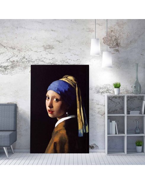 Reproduktion „Das Mädchen mit dem Perlenohrring“ - Vermeer mehrfarbig - 50x70 cm