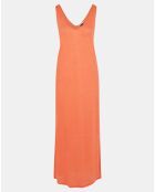 Robe longue 100% Lin Nana orange