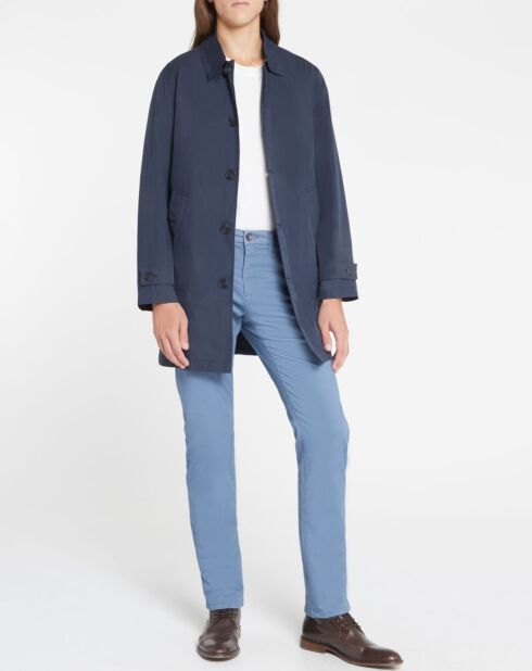 Manteau doublure amovible imprimé bleu marine