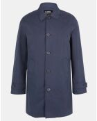 Manteau doublure amovible imprimé bleu marine