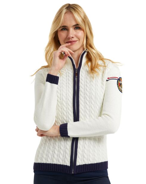 Cardigan en Laine mélangée Nautic écru