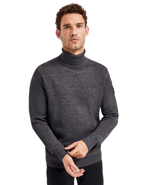 Pull col roulé Max gris