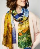 Foulard 100% Soie multicolore - 110x190 cm